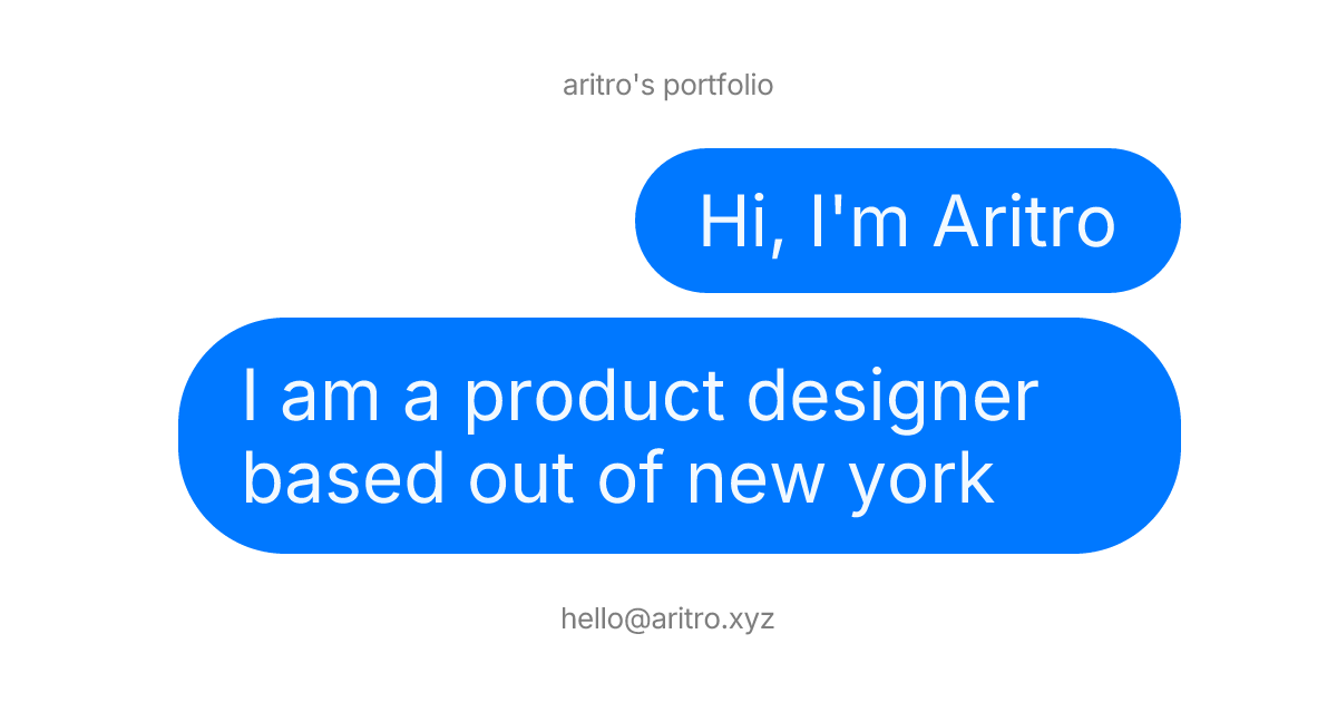 Aritro Paul — Product Designer